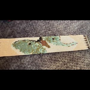 Custom hand beaded snap dragon bracelet very nice